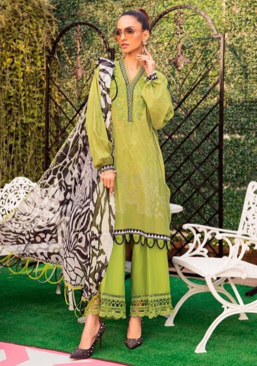 COTTON PRINTED WITH HEAVY EMBROIDERY PATCH PAKISTANI SALWAR KAMEEZ