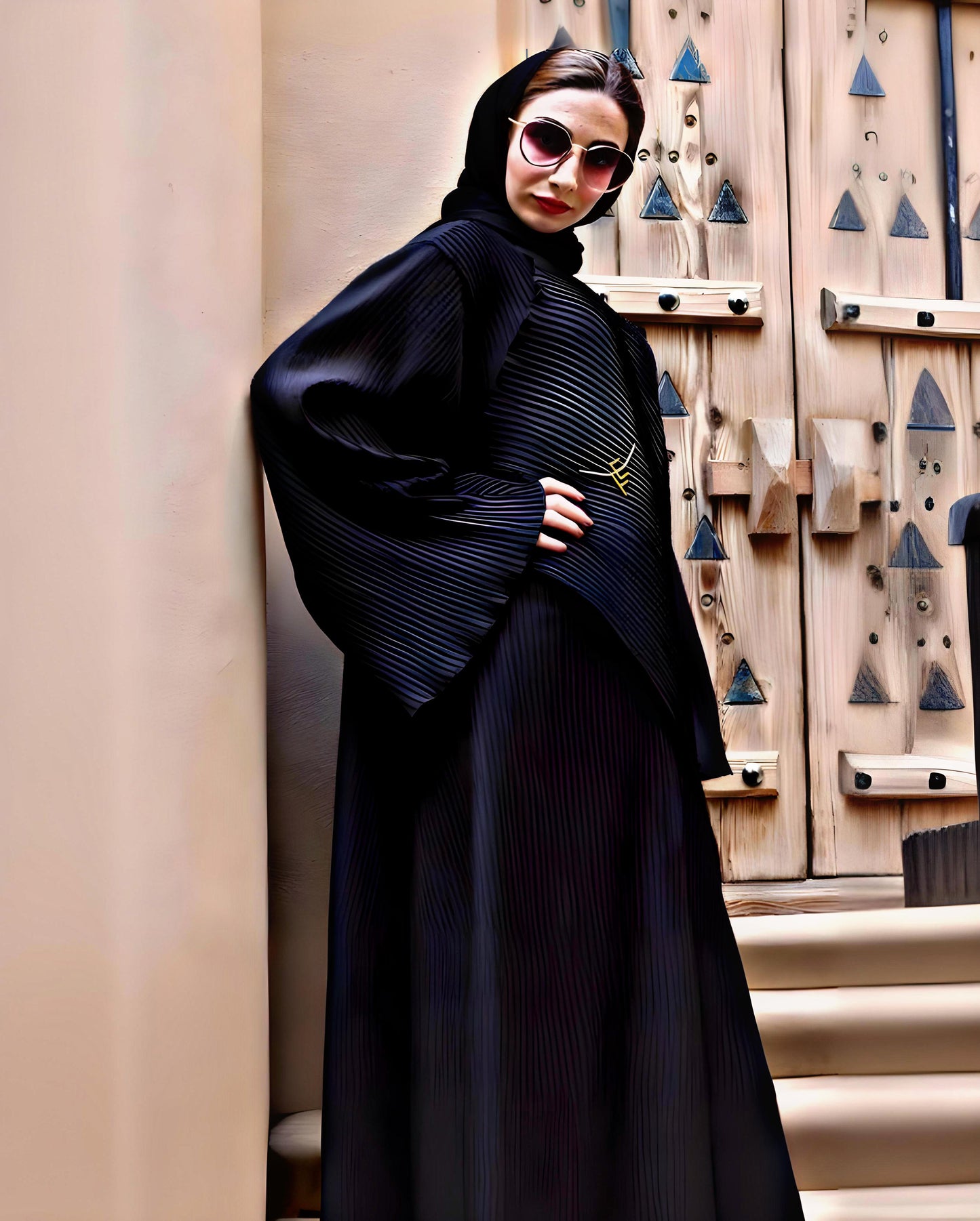 Plane patterned black abaya stylish look with premium quality fabric for women and Girls to look elegant